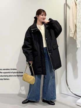 「アイテム（デニムパンツ）」を使った、nanakaさん（レディース・155cm・20代）の冬コーディネート