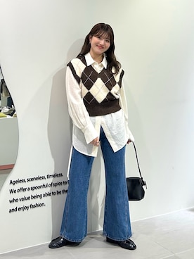 「KBF（ケイビーエフ）のアイテム」を使った、nanakaさん（レディース・155cm）の秋コーディネート