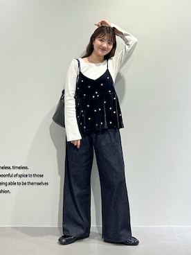「アイテム（キャミソール）」を使った、nanakaさん（レディース・155cm・20代）の秋コーディネート