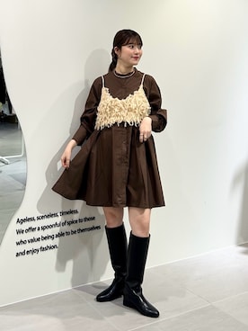 「アイテム（その他トップス）」を使った、nanakaさん（レディース・155cm）の秋コーディネート