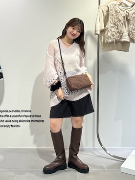 「RODE SKO（ロデスコ）のアイテム」を使った、nanakaさん（レディース・155cm）の秋コーディネート