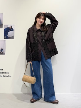 「KBF（ケイビーエフ）のアイテム（パンツ）」を使った、nanakaさん（レディース・155cm）の春コーディネート