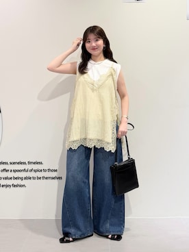 「KBF（ケイビーエフ）のアイテム（タンクトップ）」を使った、nanakaさん（レディース・155cm）の秋コーディネート