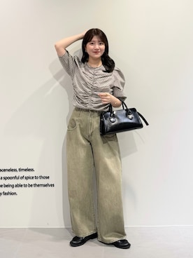 「KBF（ケイビーエフ）のアイテム（トップス）」を使った、nanakaさん（レディース・155cm）の春コーディネート