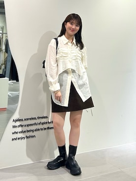 「アイテム（スカート）」を使った、nanakaさん（レディース・155cm）の夏コーディネート