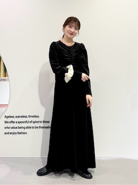 「アイテム（ワンピース）」を使った、nanakaさん（レディース・155cm・20代）の秋コーディネート