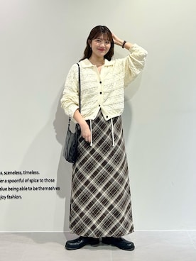「カーディガン」｜nanakaさん（レディース・155cm）の秋コーディネート