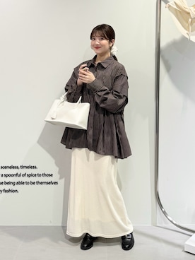 「KBF（ケイビーエフ）のアイテム（バッグ）」を使った、nanakaさん（レディース・155cm）の春コーディネート