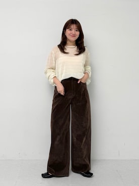 「KBF（ケイビーエフ）のアイテム（トップス）」を使った、nanakaさん（レディース・155cm）の秋コーディネート
