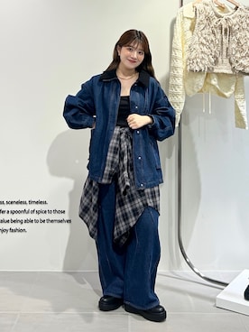 「アイテム（ブーツ）」を使った、nanakaさん（レディース・155cm）の秋コーディネート