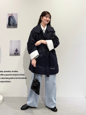 「KBF（ケイビーエフ）のアイテム（パンツ）」を使った、nanakaさん（レディース・155cm）の春コーディネート