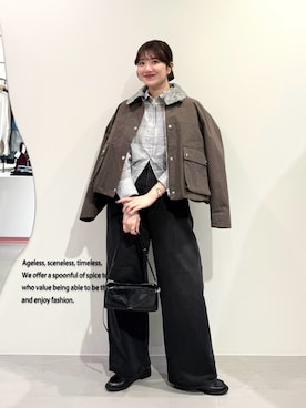 「KBF（ケイビーエフ）のアイテム（ブルゾン）」を使った、nanakaさん（レディース・155cm）の春コーディネート