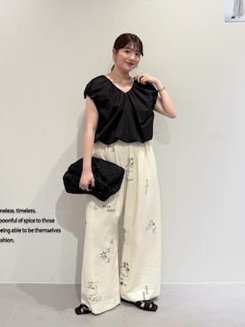 「RODE SKO（ロデスコ）のアイテム」を使った、nanakaさん（レディース・155cm）の夏コーディネート