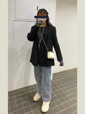 「アイテム（ヘアゴム）」を使った、ブラウンさん（レディース・155cm）の春コーディネート