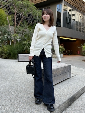 「SENEE（セニー）のアイテム」を使った、来実さん（レディース・156cm）の冬コーディネート