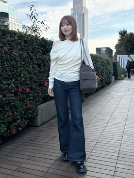 「SENEE（セニー）のアイテム」を使った、来実さん（レディース・156cm）の冬コーディネート