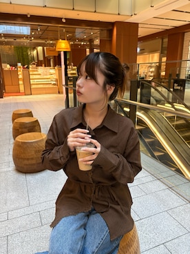 「SENEE（セニー）のアイテム」を使った、来実さん（レディース・156cm）の夏コーディネート