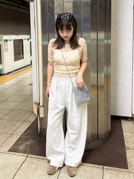 来実さん(レディース・156cm)の夏コーディネート