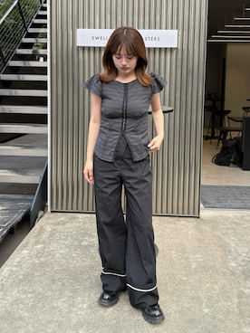 「SENEE（セニー）のアイテム」を使った、来実さん（レディース・156cm）の春コーディネート