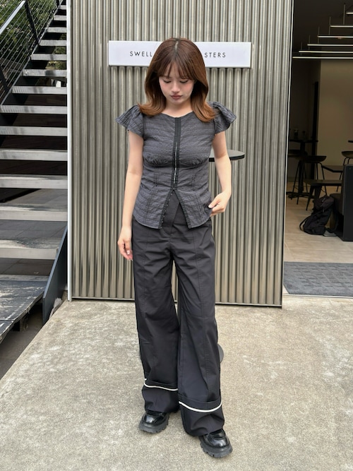 SENEE（セニー）の「waist design wide chino pants（ウエストデザイン
