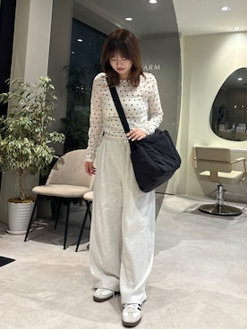 「JUMELLE（ジュメロ）のアイテム」を使った、来実さん（レディース・156cm）の春コーディネート