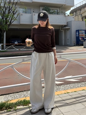 「JUMELLE（ジュメロ）のアイテム」を使った、来実さん（レディース・156cm）の春コーディネート