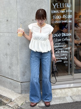 「SENEE（セニー）のアイテム」を使った、来実さん（レディース・156cm）の春コーディネート