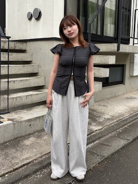 「ANTEPRIMA（アンテプリマ）のアイテム（ショルダーバッグ）」を使った、来実さん（レディース・156cm）の春コーディネート