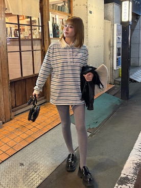 「Alexander McQueen（アレキサンダーマックイーン）のアイテム」を使った、来実さん（レディース・156cm）の冬コーディネート