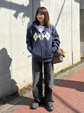 「SENEE（セニー）のアイテム」を使った、来実さん（レディース・156cm）の冬コーディネート