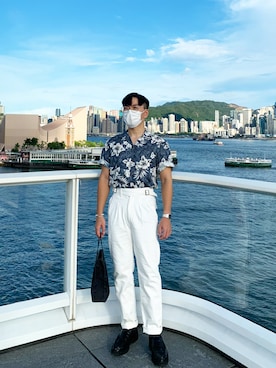 「TWO PALMS（トゥーパームス）のアイテム」を使った、Bystanderさん（メンズ・171cm）の秋コーディネート