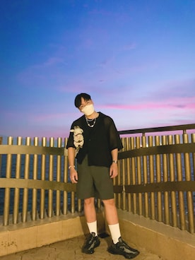 「IMMENSE（イメンス）のアイテム」を使った、Bystanderさん（メンズ・171cm）の秋コーディネート