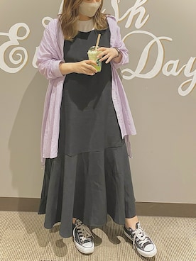 「Re-J&SUPURE（リジェイアンドスプル）のアイテム（ワンピース/ドレス）」を使った、えんどぅーさん（レディース・165cm）の夏コーディネート