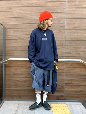 「NANO universe（ナノユニバース）のアイテム（その他パンツ）」を使った、窪田 孝之さん（メンズ・170cm）の春コーディネート