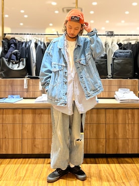 「NANO universe（ナノユニバース）のアイテム」を使った、窪田 孝之さん（メンズ・170cm）の秋コーディネート