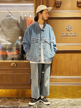 「ナノユニバース」｜窪田 孝之さん（メンズ・170cm・30代）の春コーディネート