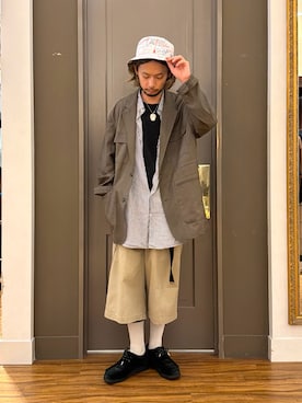 「アイテム（ハット、その他）」を使った、窪田 孝之さん（メンズ・170cm）の夏コーディネート