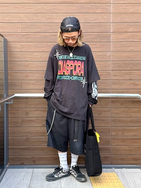 「Dickies（ディッキーズ）のアイテム」を使った、窪田 孝之さん（メンズ・170cm）の春コーディネート