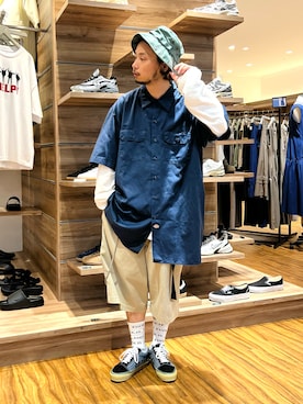 「白ソックス」｜窪田 孝之さん（メンズ・170cm）の夏コーディネート