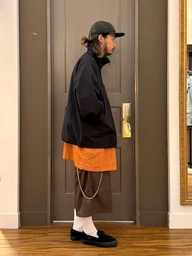 「アイテム（ナイロンジャケット）」を使った、窪田 孝之さん（メンズ・170cm）の夏コーディネート