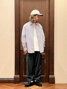 「NANO universe（ナノユニバース）のアイテム（帽子）」を使った、窪田 孝之さん（メンズ・170cm）の秋コーディネート