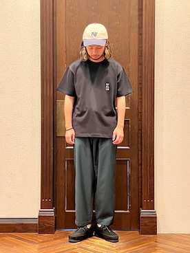 「NANO universe（ナノユニバース）のアイテム（帽子）」を使った、窪田 孝之さん（メンズ・170cm）の秋コーディネート