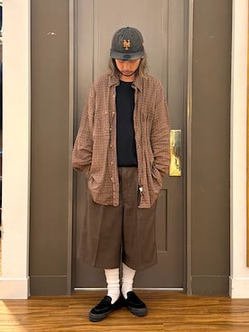 「VANS（バンズ）のVANS/LX Loafer 53（ローファー、ブラック系）」を使った、窪田 孝之さん（メンズ・170cm）の夏コーディネート