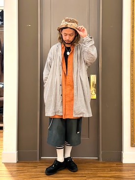 「newhattan（ニューハッタン）のアイテム」を使った、窪田 孝之さん（メンズ・170cm）の春コーディネート