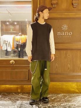 「ナノユニバース」｜窪田 孝之さん（メンズ・170cm・30代）の春コーディネート