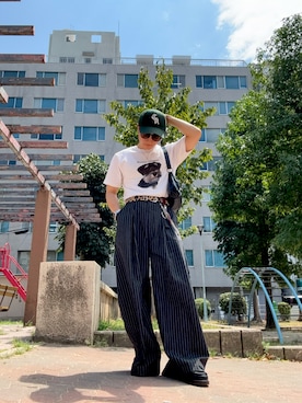 「アイテム（キャップ）」を使った、tanadさん（メンズ・163cm・20代）の夏コーディネート
