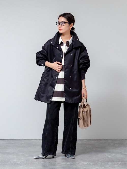 追加】【MAQWEL/マクウェル】ウォッシャブルスタンドネックコーチ