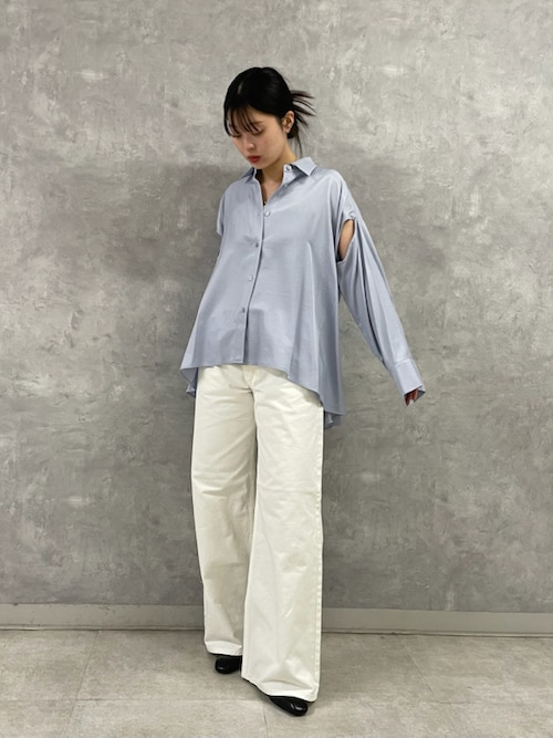 ブラウス シャツ スリットフレア2WAYシャツ レディース styling/ ブラウス シャツ スリットフレア2WAYシャツ レディース
