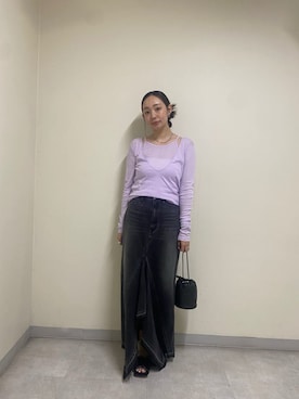 「アイテム（デニムスカート）」を使った、styling/さん（レディース・165cm）の夏コーディネート