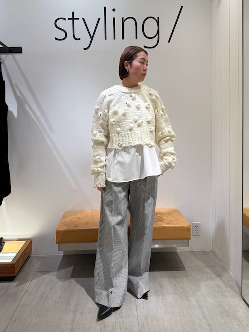 ニット セーター ポップコーン2WAYニット レディース セール】ポップコーン2WAYニット（ニット/セーター）｜styling